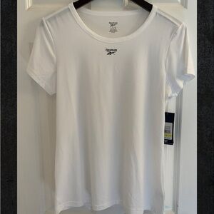 Reebok Off the Charts Slim Performance Tee - NWT - Large - Stark White